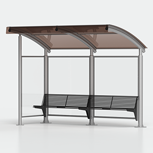  - senza bacheca<br> - con parete laterale sinistra<br> - con doppia panchina