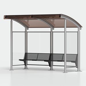  - senza bacheca<br> - con doppia parete laterale<br> - con panchina doppia