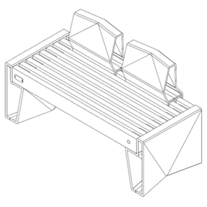 Prisma wide seat of cm.120 with backrest