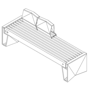 Prisma wide seat of cm.180 with backrest