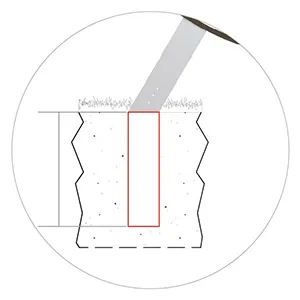 Wave bench with stainless steel feet fixed on vegetable soil