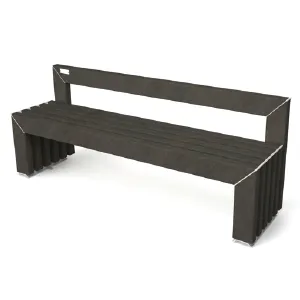 Avenue bench of cm.180 with backrest