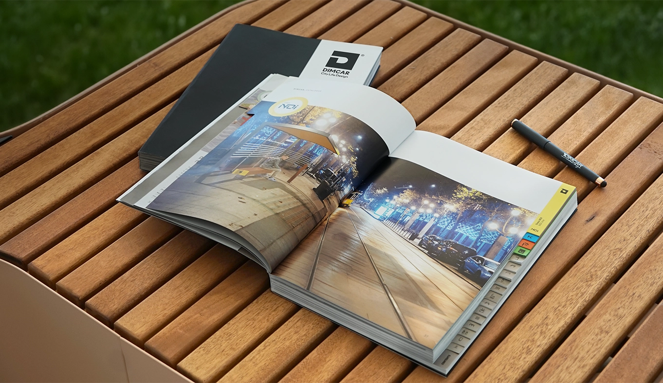 Catalogo prodotti di arredo urbano.