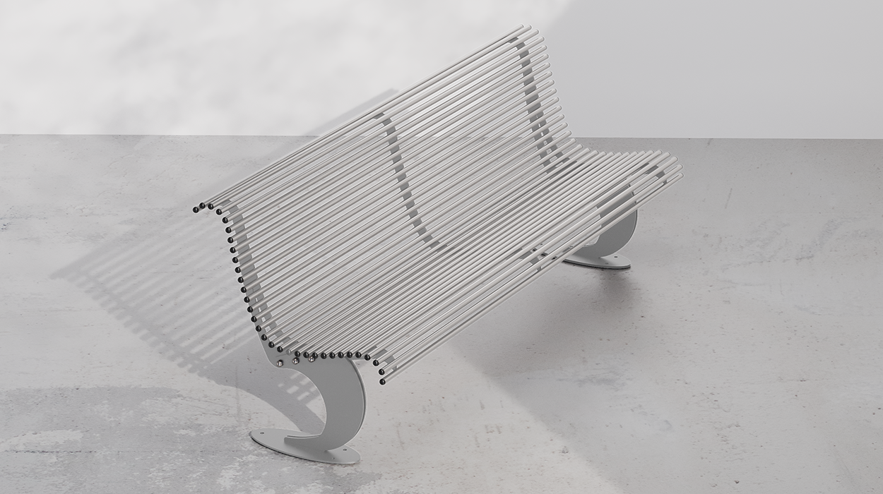 Bench Luxe galvanized steel