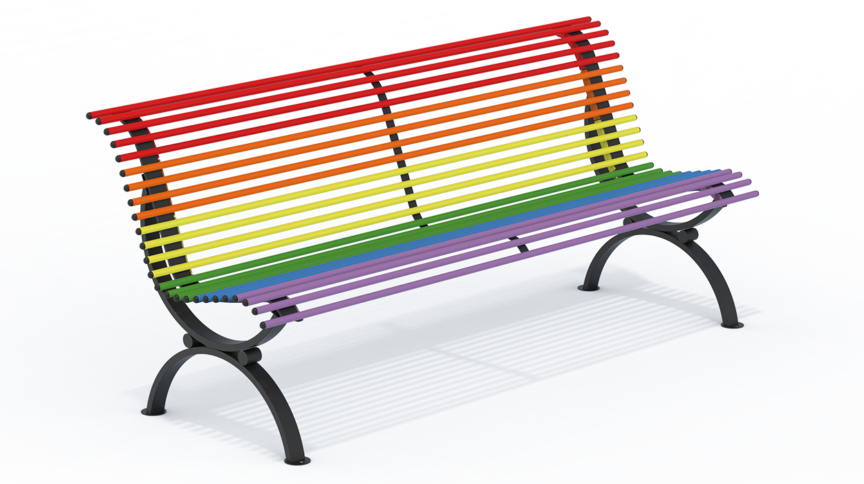 Clematis bench rainbow