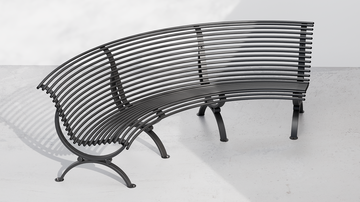 Bench Clematis seat curved inwards