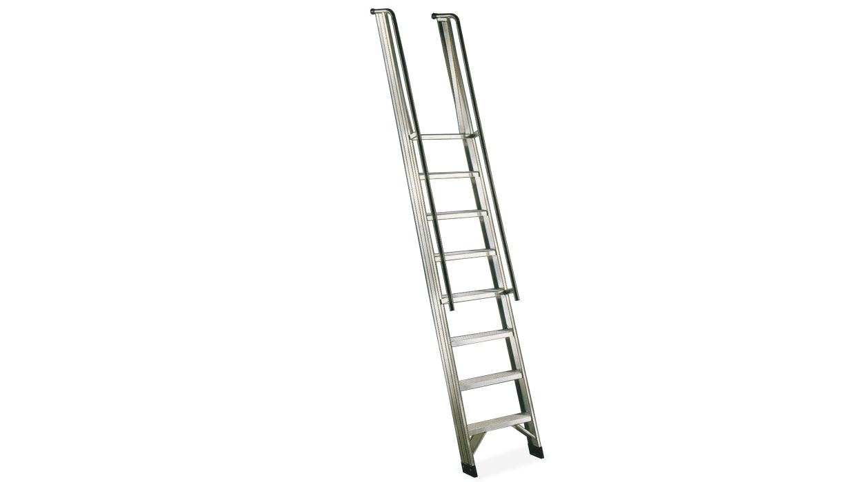 Fixed ladder aluminum wall six steps