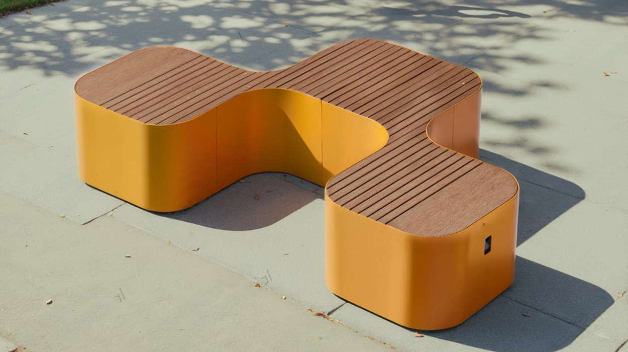 Pinch bench with 3 modules for seating only