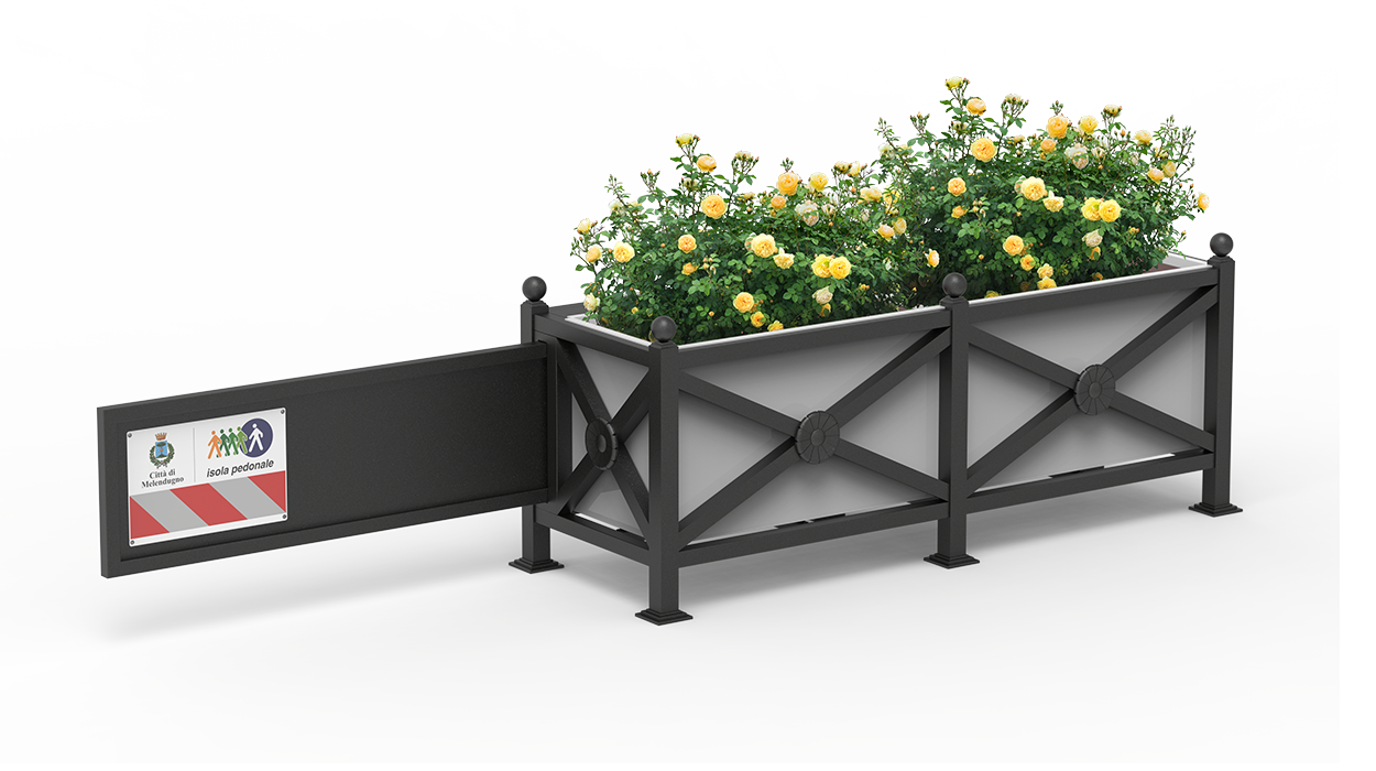 Open&Go pedestrian barrier with 120cm right barrier