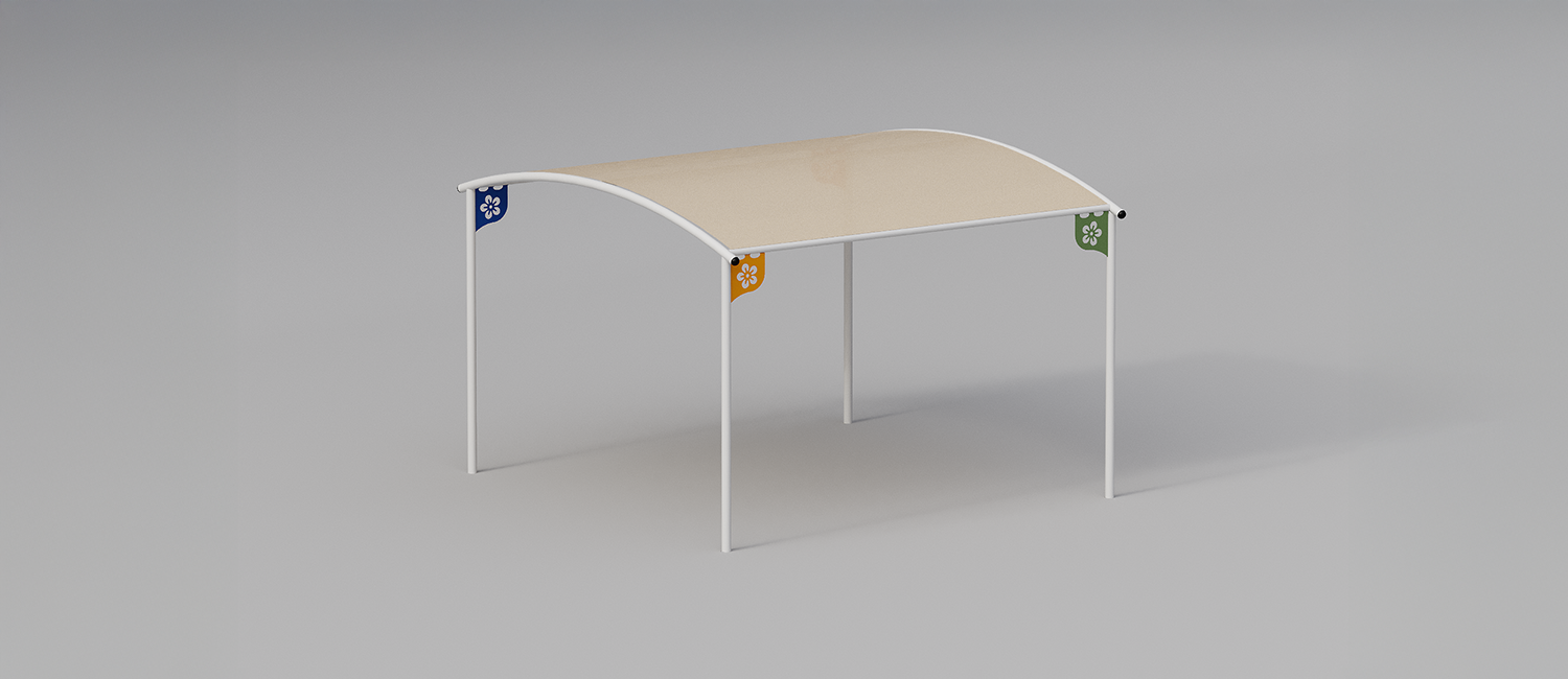 Aula didattica per esterno Abacus da interrare con telo in PVC vista 1