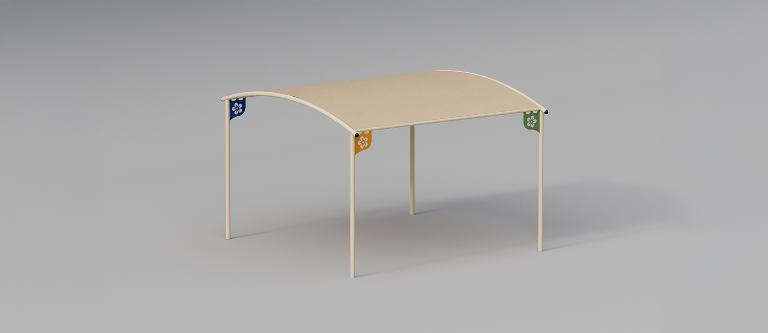 Aula didattica per esterno Abacus da interrare con telo in PVC vista 3