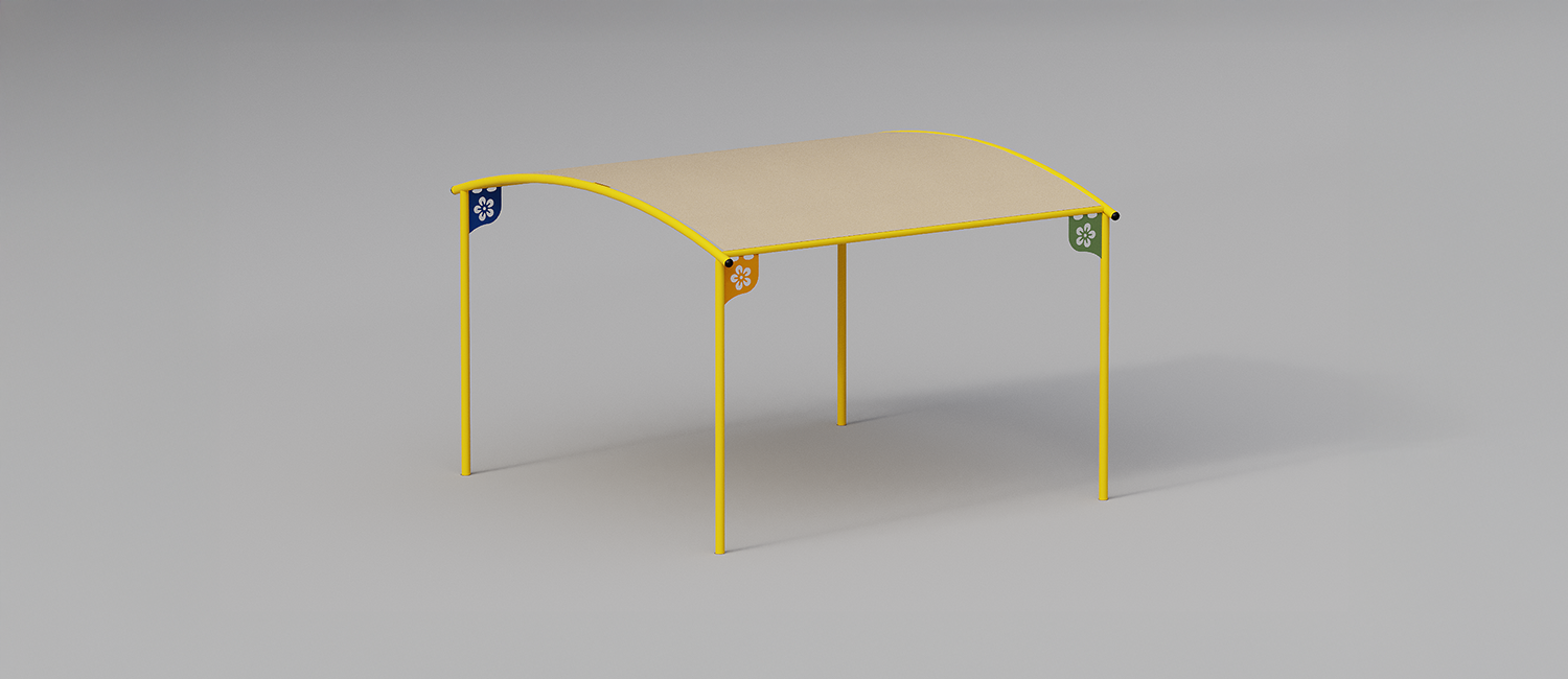 Aula didattica per esterno Abacus da interrare con telo in PVC vista 4