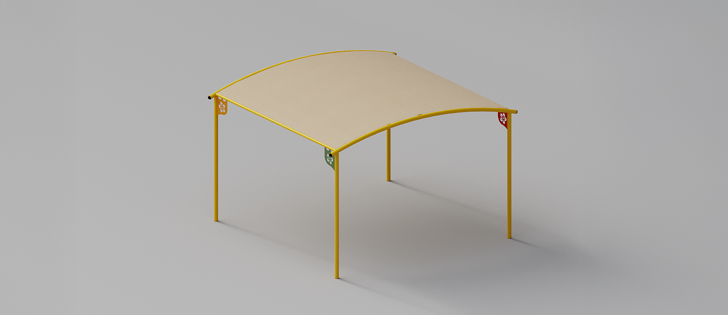 Aula didattica per esterno Abacus da interrare con telo in PVC vista 5