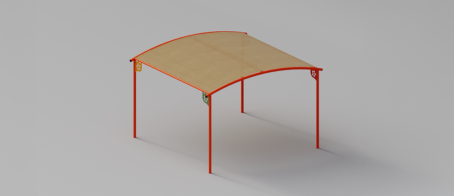 Aula didattica per esterno Abacus da interrare con telo ombreggiante vista 6