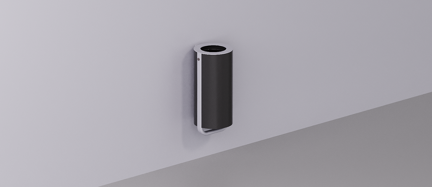 Diapason litter bin wall mounting vista 1