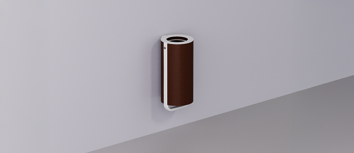 Diapason litter bin wall mounting vista 3