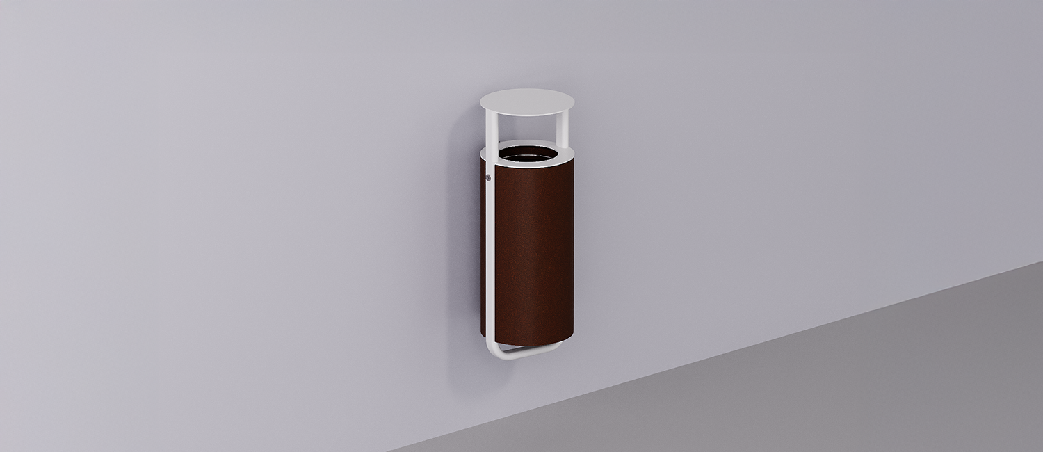 Diapason litter bin wall mounting with lid vista 3