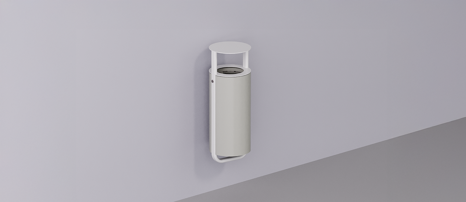 Diapason litter bin wall mounting with lid vista 4