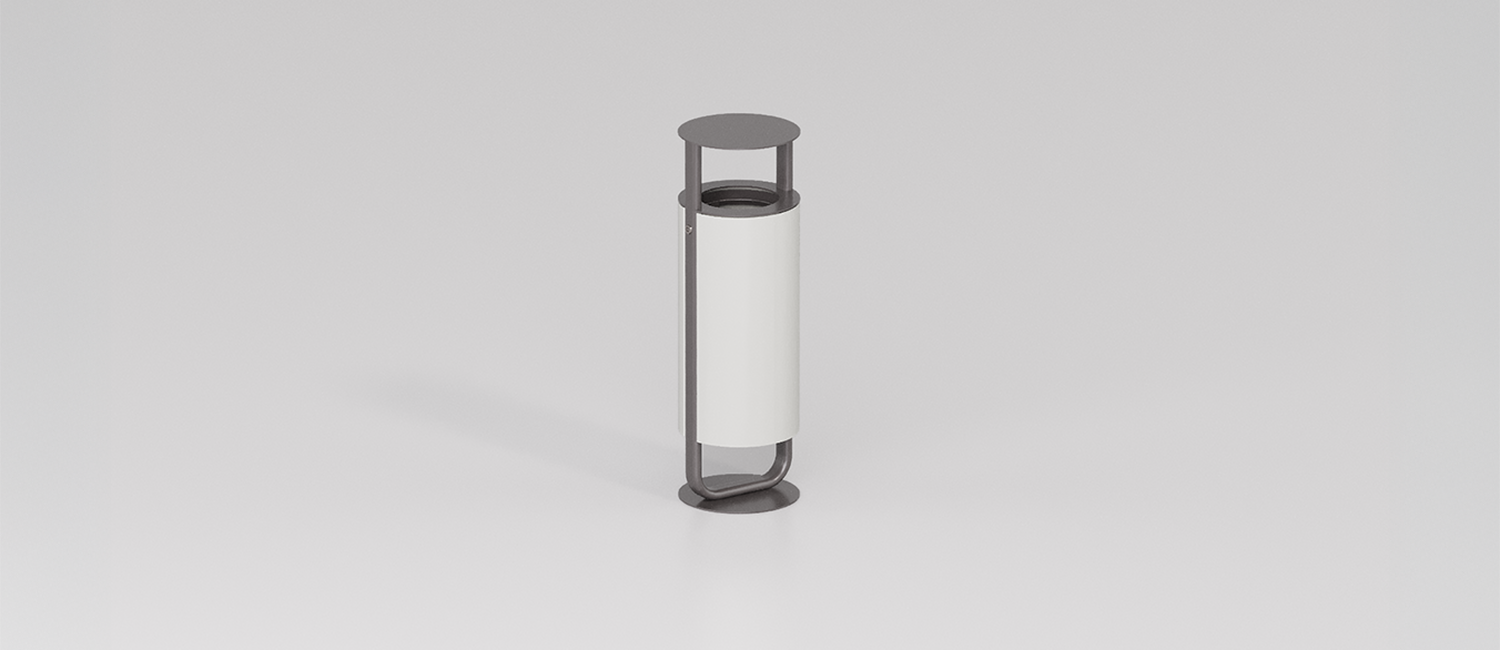 Diapason litter bin with lid vista 1