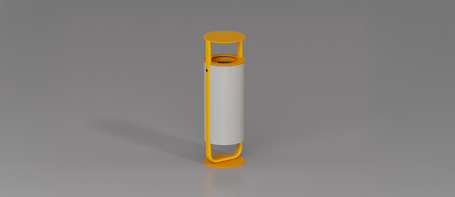 Diapason litter bin with lid vista 3