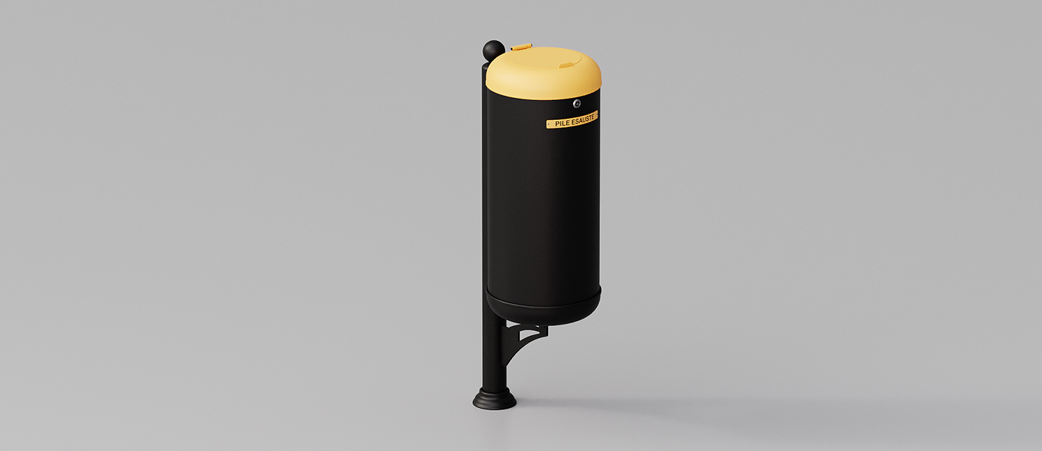Ecocity basket for collecting waste batteries vista 1