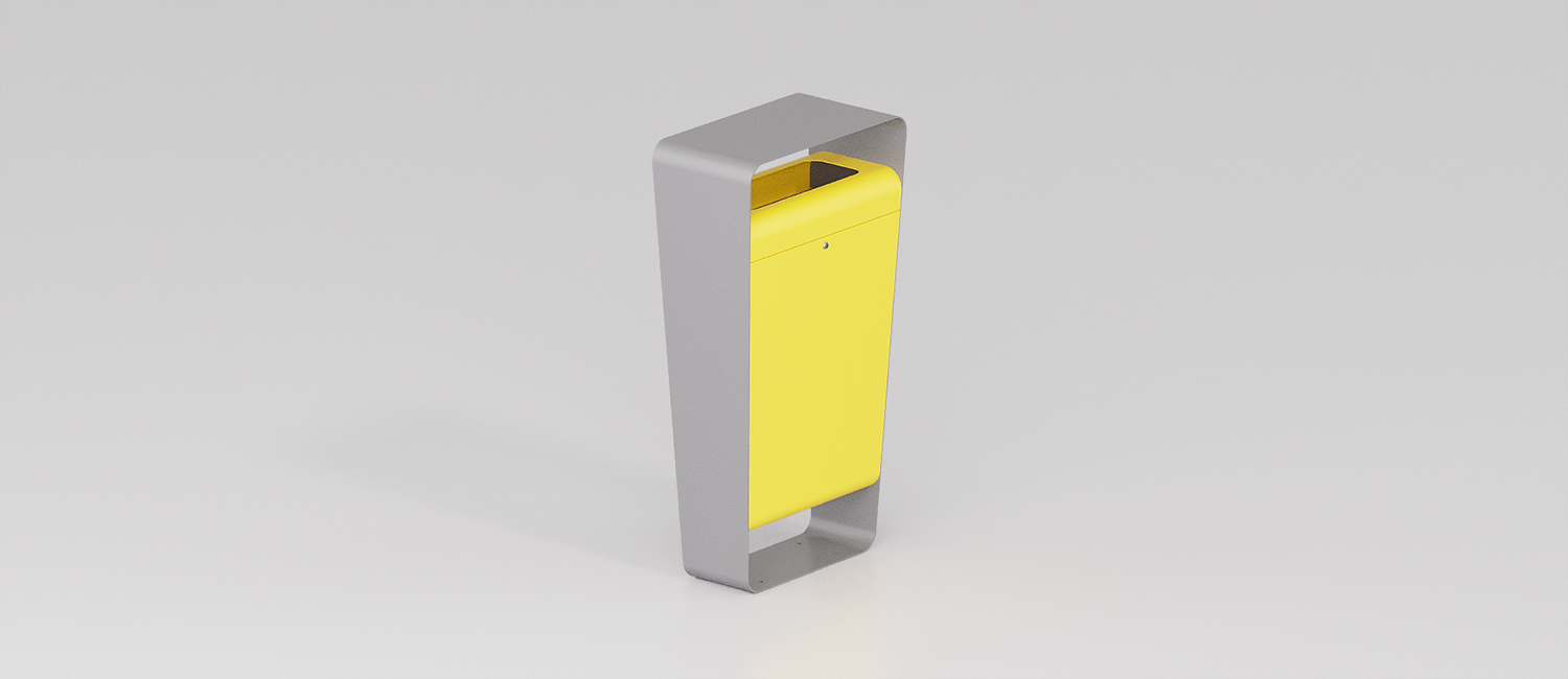 Miss Thin litter bin with lid vista 1