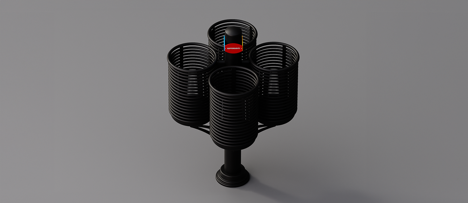 Cestino Quadruplo Palau vista 1