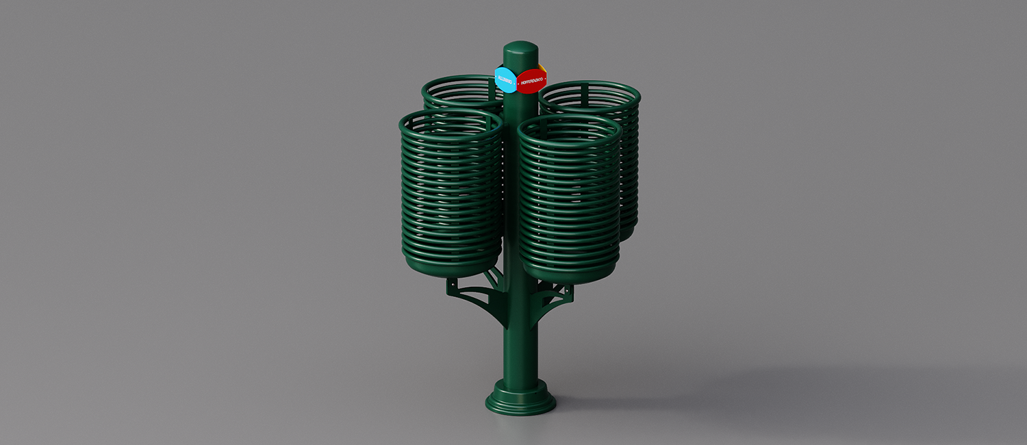 Cestino Quadruplo Palau vista 2