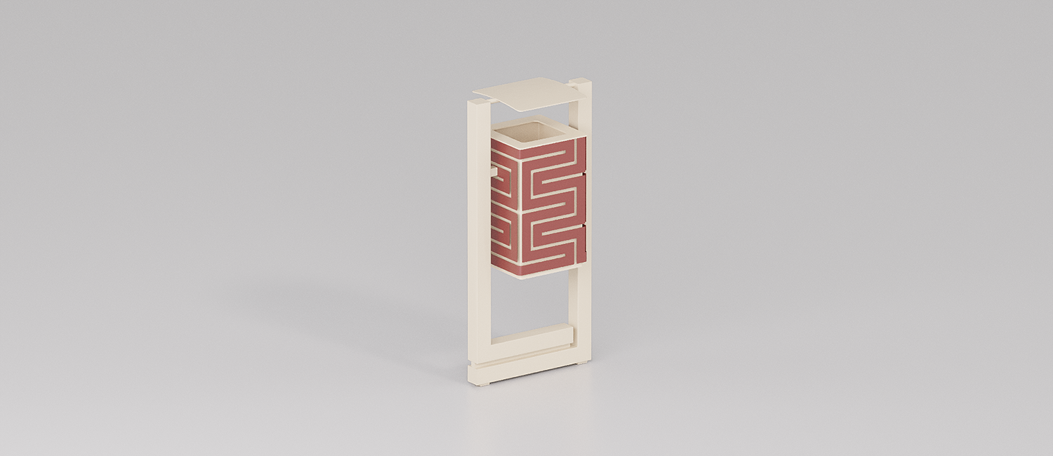 Cestino Snake con coperchio vista 1