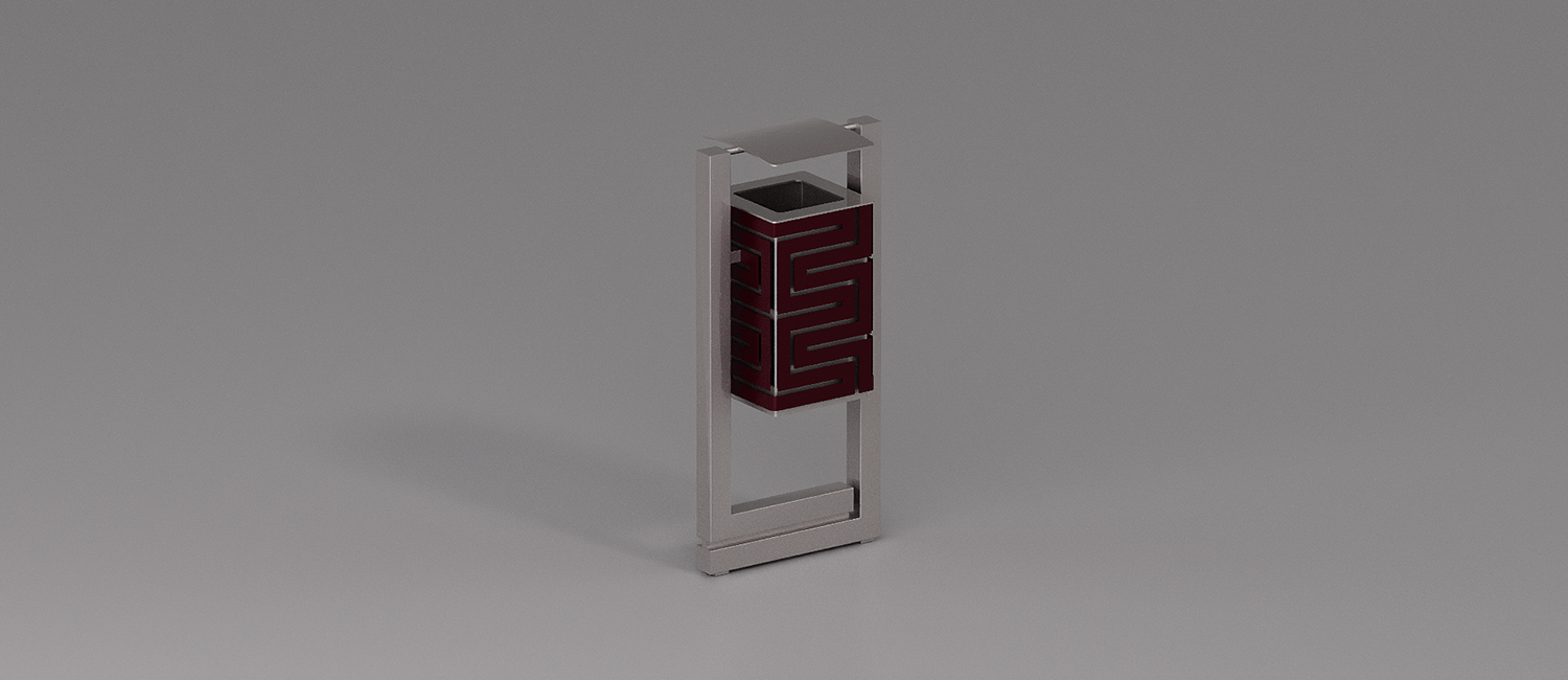 Cestino Snake con coperchio vista 2