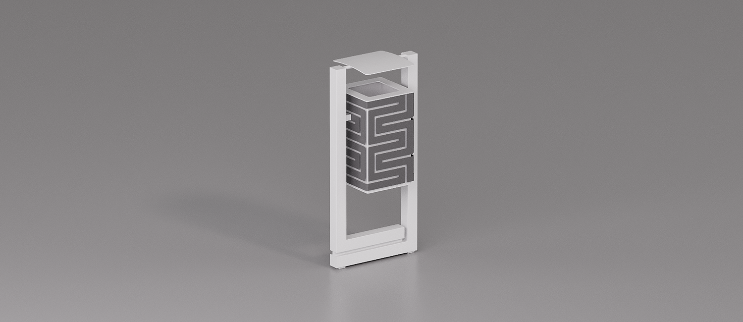 Cestino Snake con coperchio vista 3