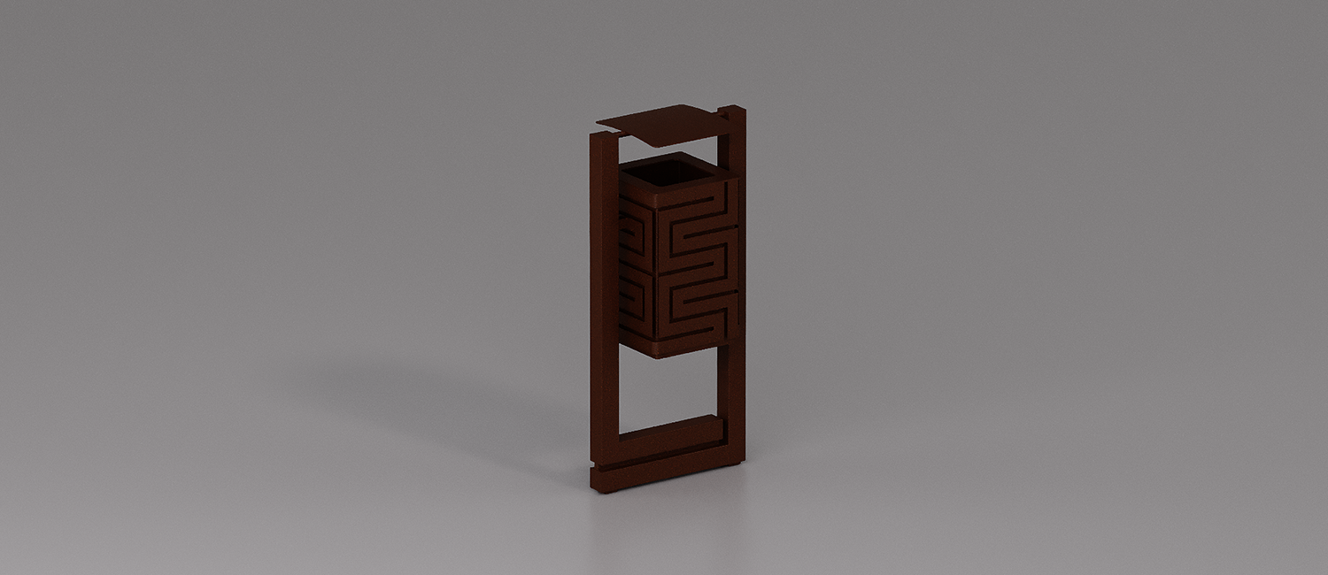 Cestino Snake con coperchio vista 4