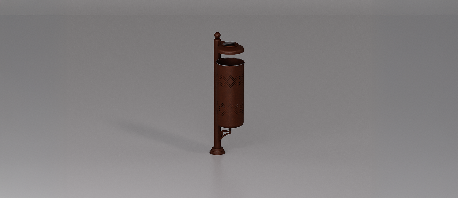 Bin Urano with lid and ashtray vista 2