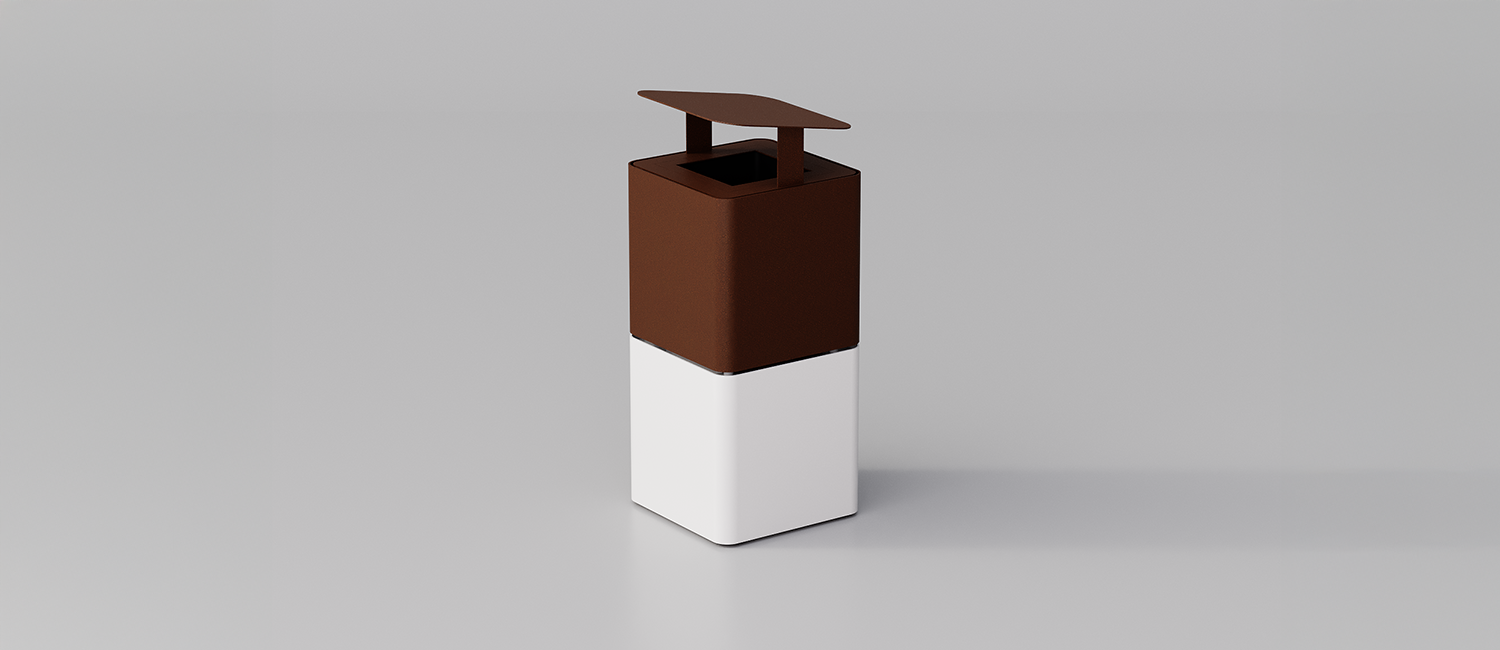 Cestone Cubik con coperchio vista 4