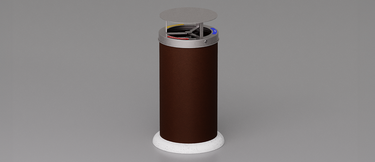Elios large trash bin with lid and CLS basement vista 4