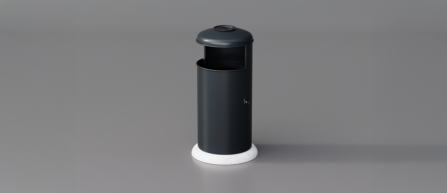 Large Trash Bin Elmo with ashtray vista 3