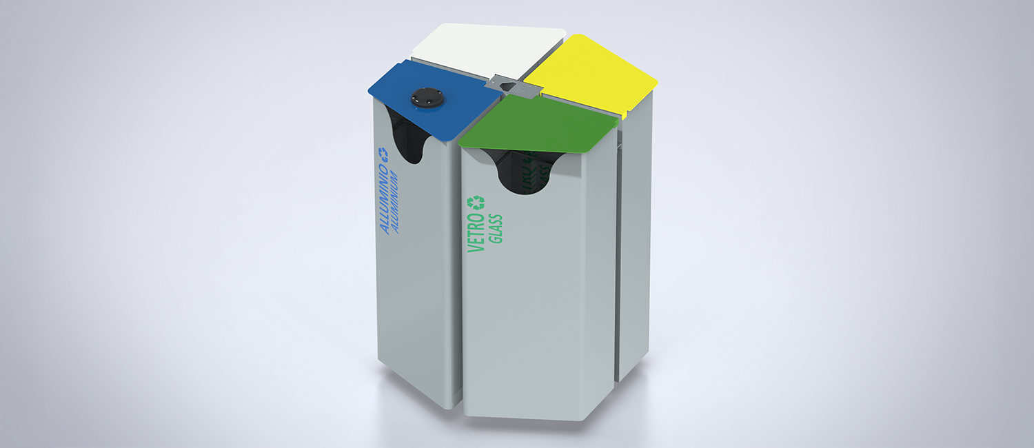 Large Trash Bin ecosmart HEX vista 3