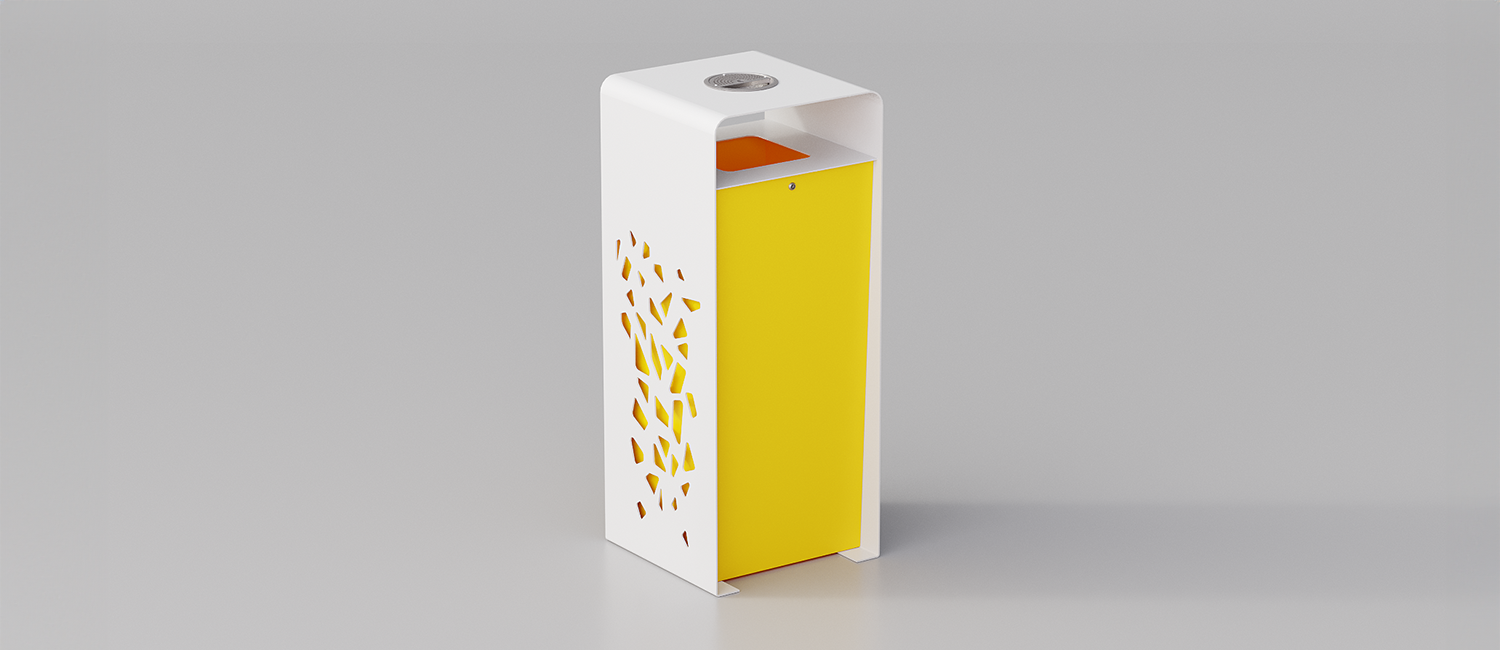 Komete large trash bin with ashtray vista 1