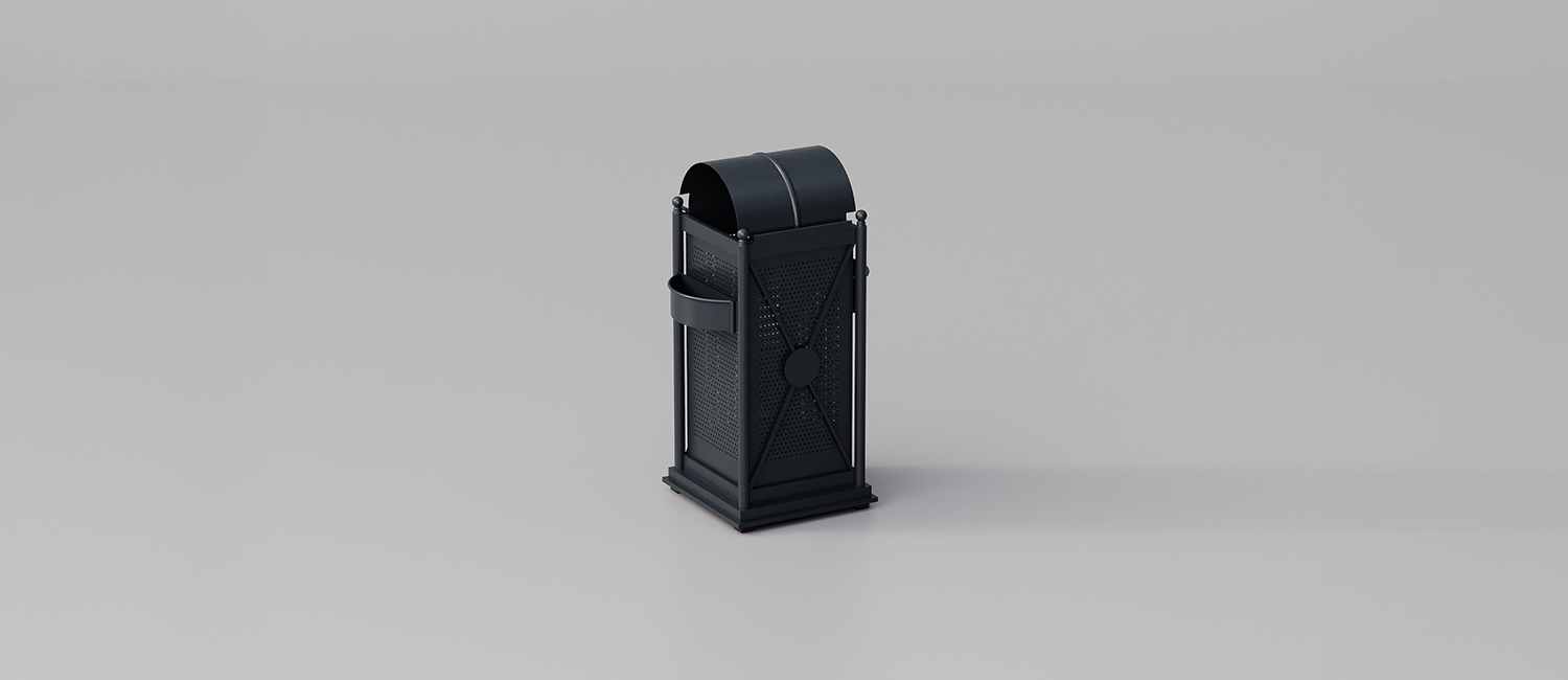 Large Trash Bin Virgo with openable lid vista 5