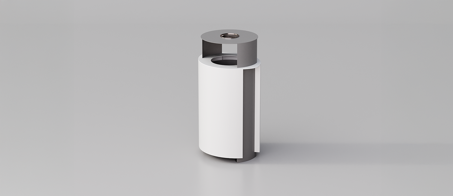 Large trash bin with lid Ziggy vista 1