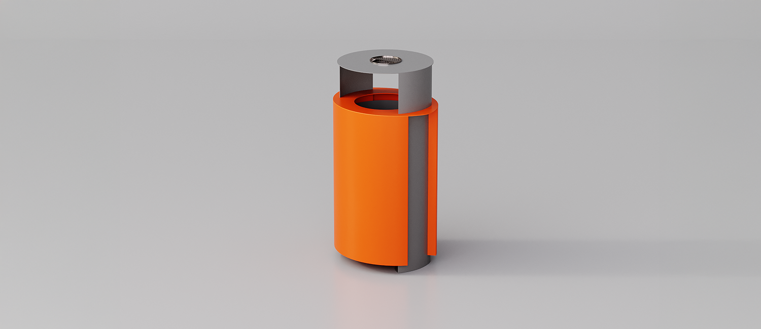 Large trash bin with lid Ziggy vista 2