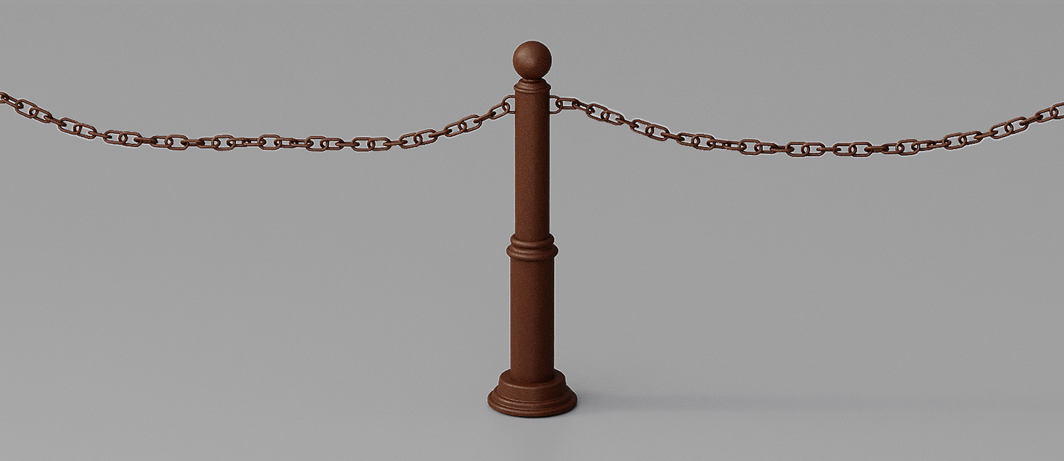 Teseo Bollard with rings vista 7