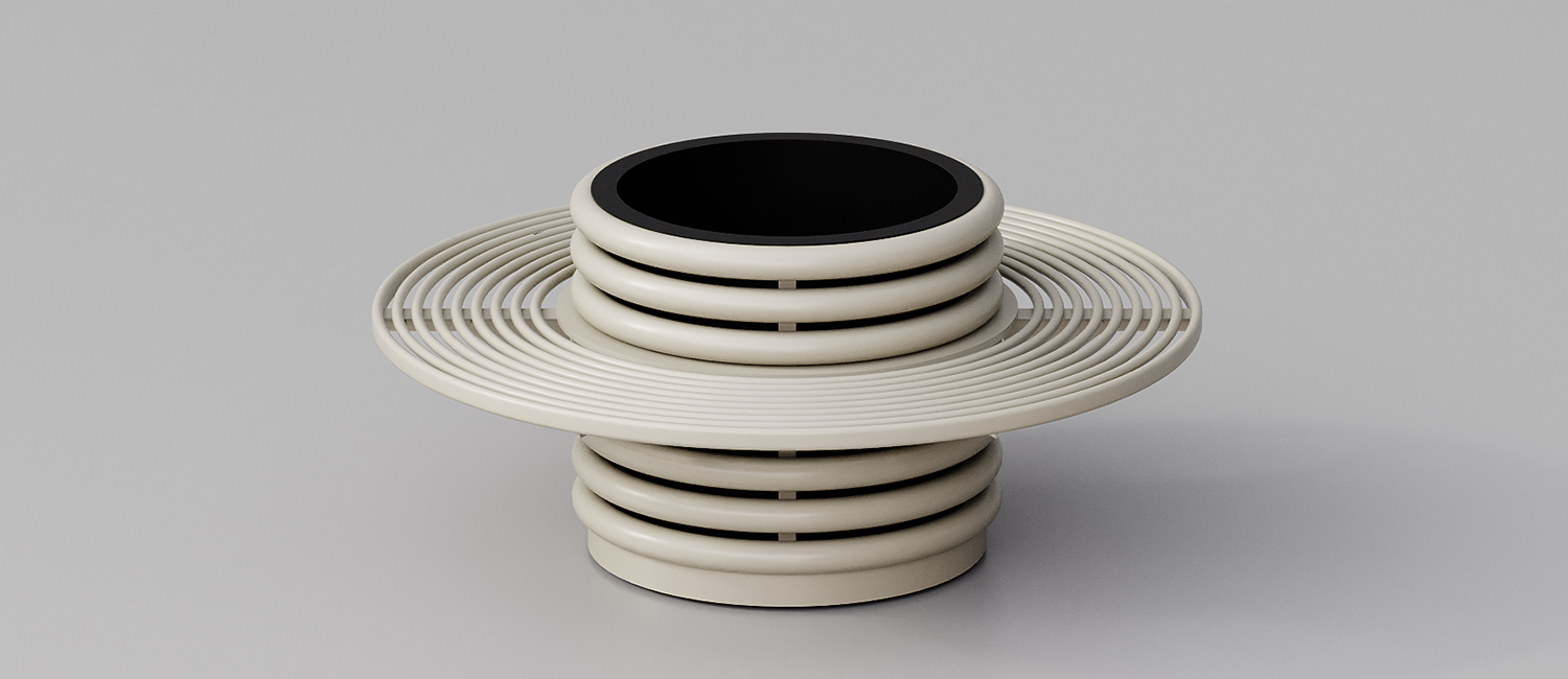 Flower Box Azalea with circular bench vista 2