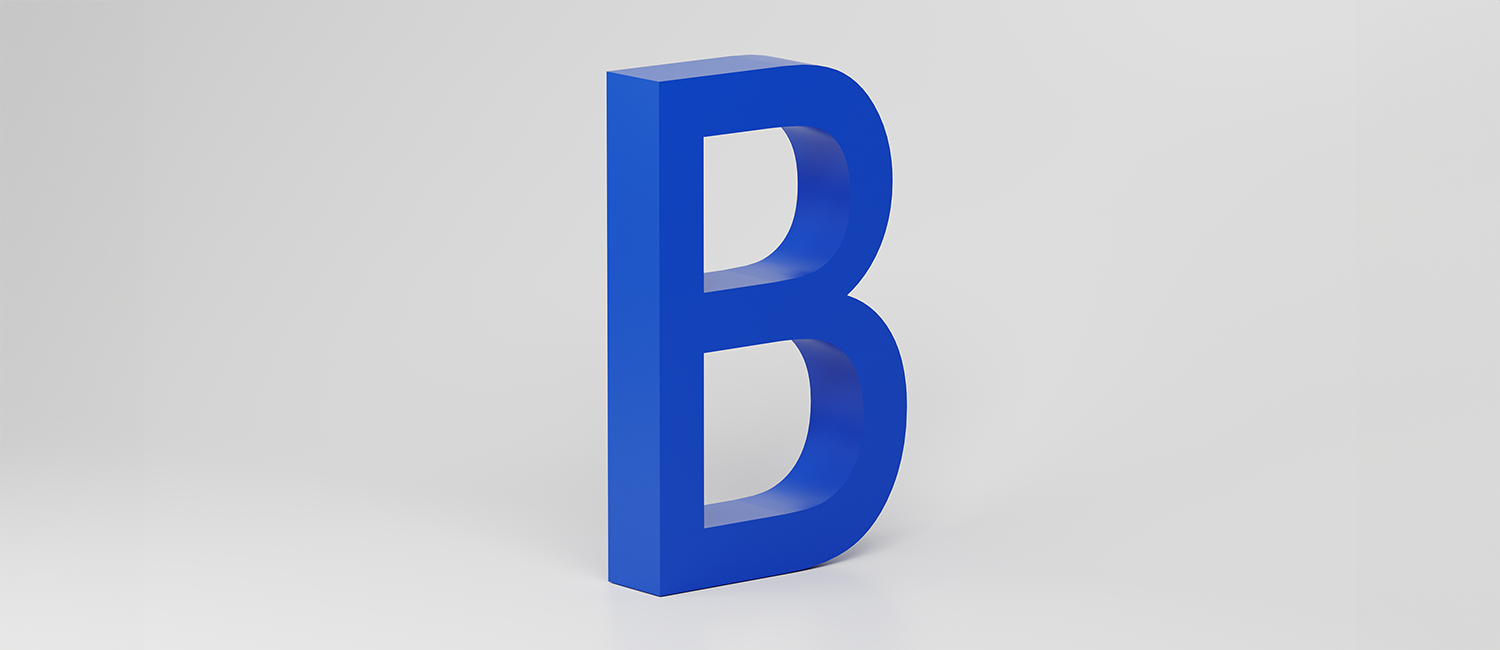 Letter Alfy 3D vista 2