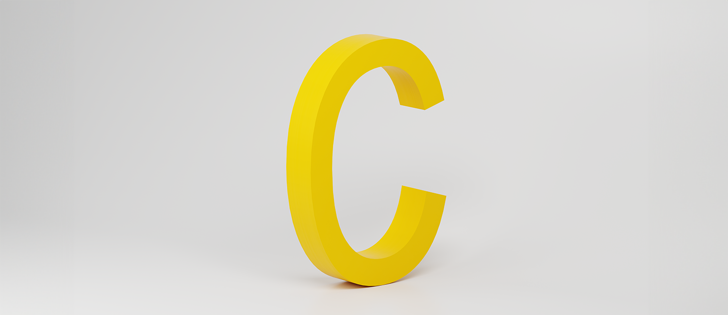Letter Alfy 3D vista 3