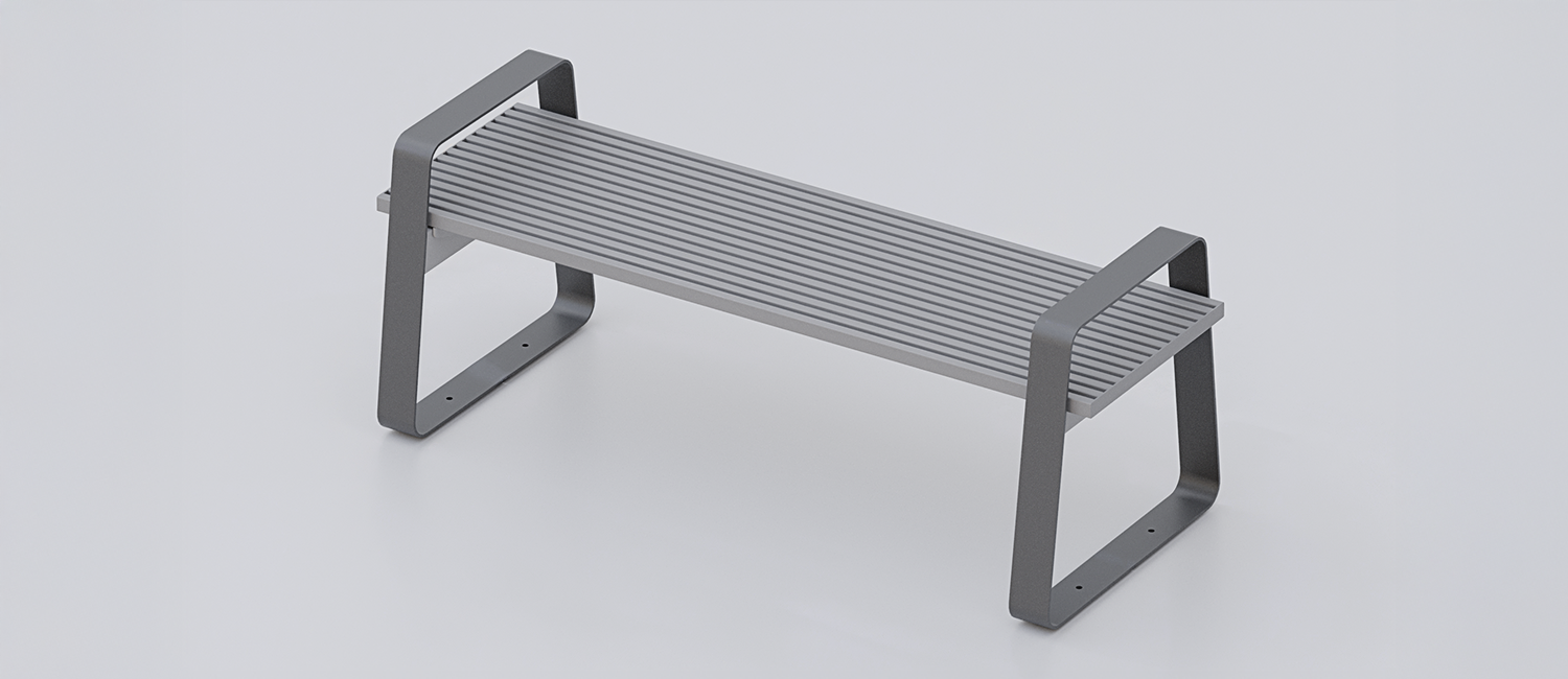 Panca Easy Metal con braccioli vista 1