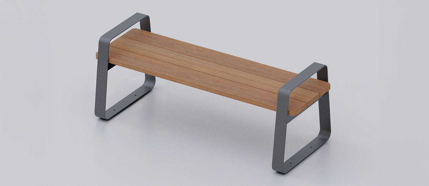 Panca Easy Wood con braccioli vista 1