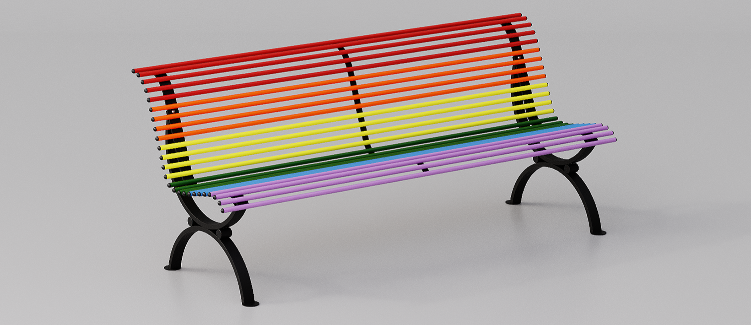 Clematis bench rainbow vista 1