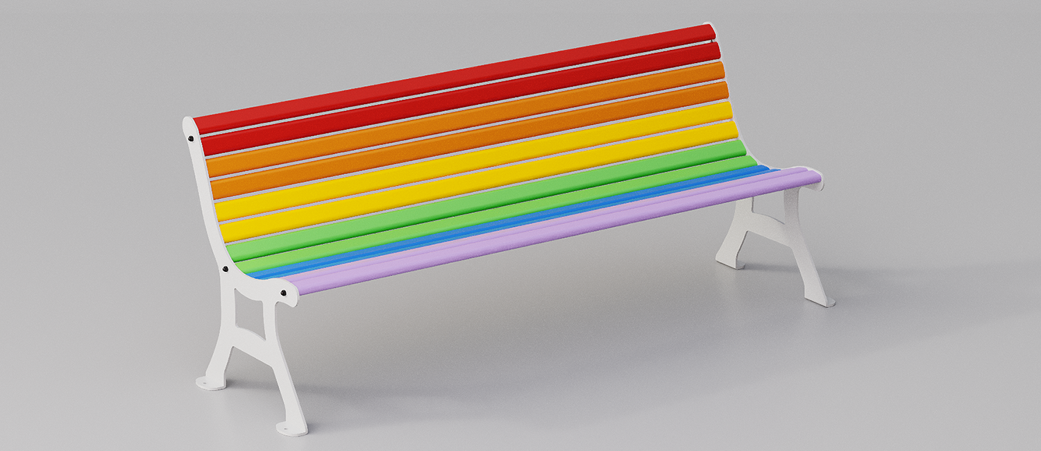 Panchina Debora Rainbow vista 1