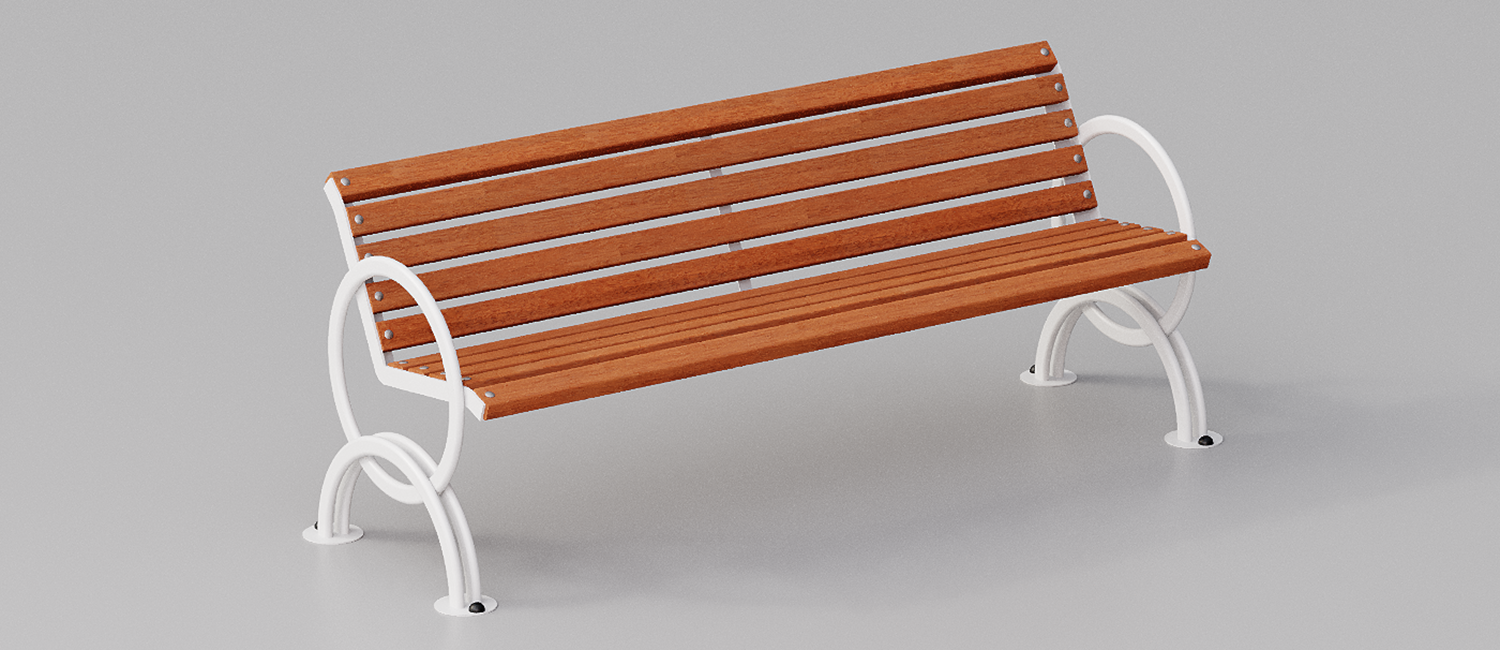 Bench Lesina with armrests vista 5